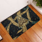 Anubis Ancient Egyptian Rubber Doormat with Starry Mummy Wrap Pattern, Anubis Warrior Illustration, and Pyramid - African Pride