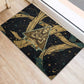 Anubis Ancient Egyptian Rubber Doormat with Starry Mummy Wrap Pattern, Anubis Warrior Illustration, and Pyramid - African Pride