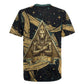 Anubis Ancient Egyptian Rugby Jersey with Starry Mummy Wrap Pattern, Anubis Warrior Illustration, and Pyramid - African Pride