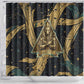 Anubis Ancient Egyptian Shower Curtain with Starry Mummy Wrap Pattern, Anubis Warrior Illustration, and Pyramid - African Pride