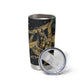 Anubis Ancient Egyptian Tumbler Cup with Starry Mummy Wrap Pattern, Anubis Warrior Illustration, and Pyramid - African Pride