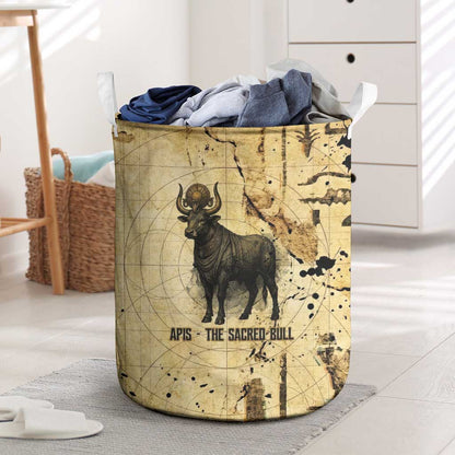 Apis Laundry Basket Ancient Egyptian Papyrus Map, Egyptian Crown Bull Illustration - African Pride