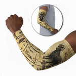Apis Arm Sleeves Ancient Egyptian Papyrus Map, Egyptian Crown Bull Illustration - African Pride