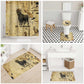 Apis Bathroom Set Ancient Egyptian Papyrus Map, Egyptian Crown Bull Illustration - African Pride
