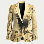 Apis Blazer Ancient Egyptian Papyrus Map, Egyptian Crown Bull Illustration - African Pride