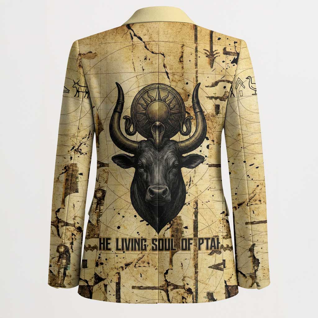 Apis Blazer Ancient Egyptian Papyrus Map, Egyptian Crown Bull Illustration - African Pride