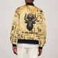 Apis Bomber Jacket Ancient Egyptian Papyrus Map, Egyptian Crown Bull Illustration - African Pride