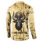 Apis Button Sweatshirt Ancient Egyptian Papyrus Map, Egyptian Crown Bull Illustration