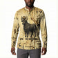 Apis Button Sweatshirt Ancient Egyptian Papyrus Map, Egyptian Crown Bull Illustration