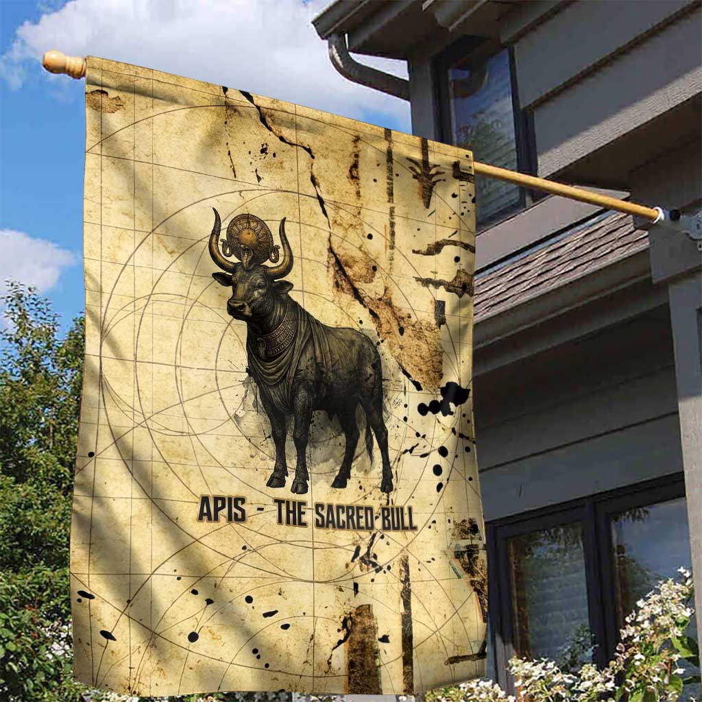 Apis Garden Flag Ancient Egyptian Papyrus Map, Egyptian Crown Bull Illustration - African Pride