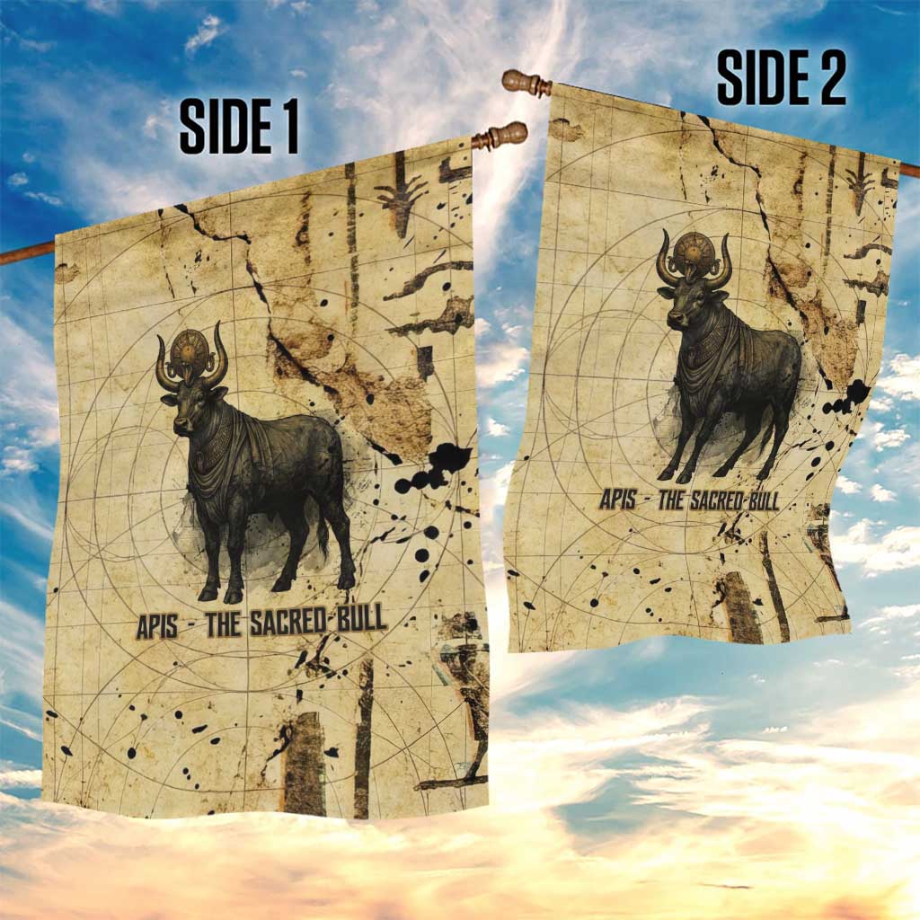 Apis Garden Flag Ancient Egyptian Papyrus Map, Egyptian Crown Bull Illustration - African Pride