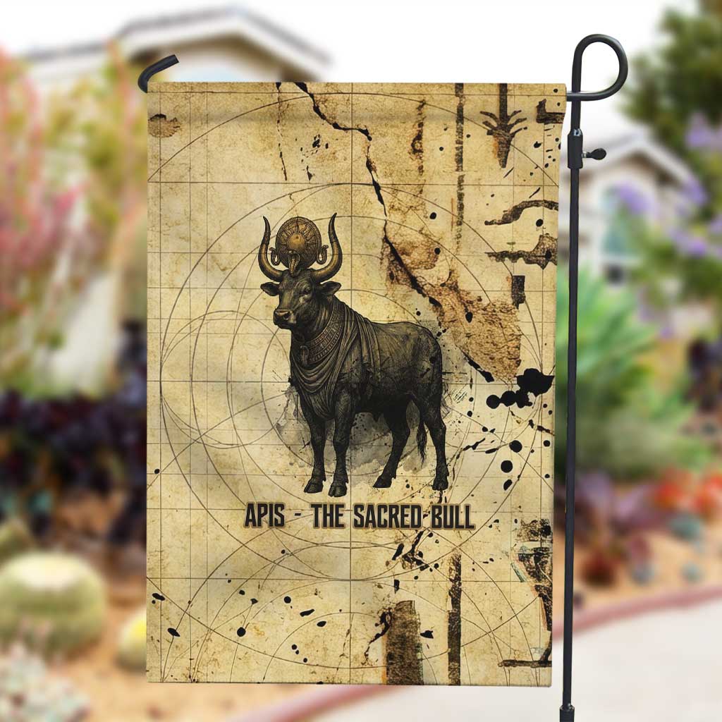 Apis Garden Flag Ancient Egyptian Papyrus Map, Egyptian Crown Bull Illustration - African Pride