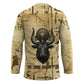 Apis Hockey Jersey Ancient Egyptian Papyrus Map, Egyptian Crown Bull Illustration - African Pride