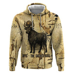 Apis Hoodie Ancient Egyptian Papyrus Map, Egyptian Crown Bull Illustration - African Pride