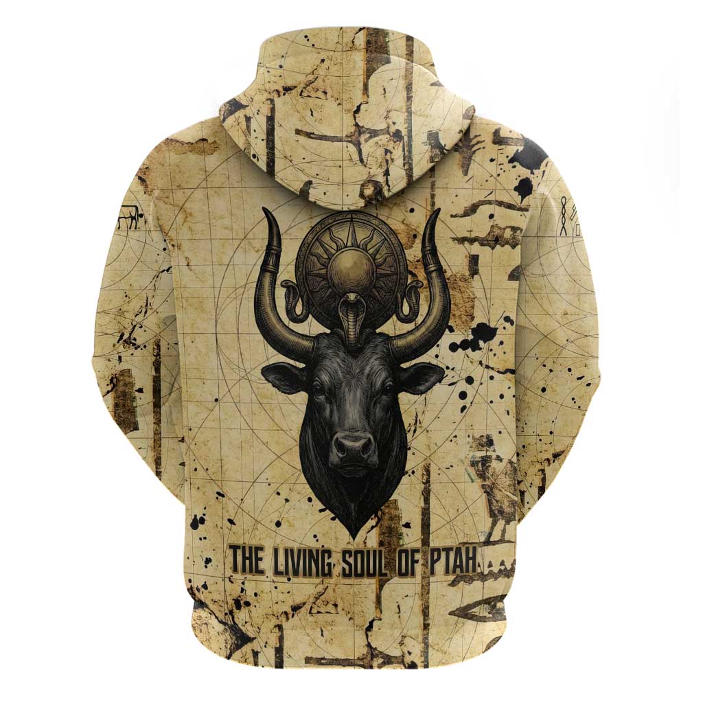 Apis Hoodie Ancient Egyptian Papyrus Map, Egyptian Crown Bull Illustration - African Pride