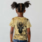 Apis Kid T shirt Ancient Egyptian Papyrus Map, Egyptian Crown Bull Illustration - African Pride