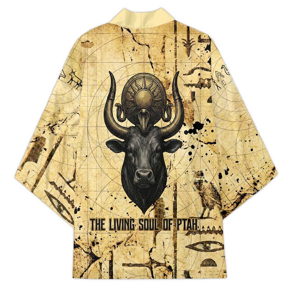 Apis Kimono Ancient Egyptian Papyrus Map, Egyptian Crown Bull Illustration - African Pride
