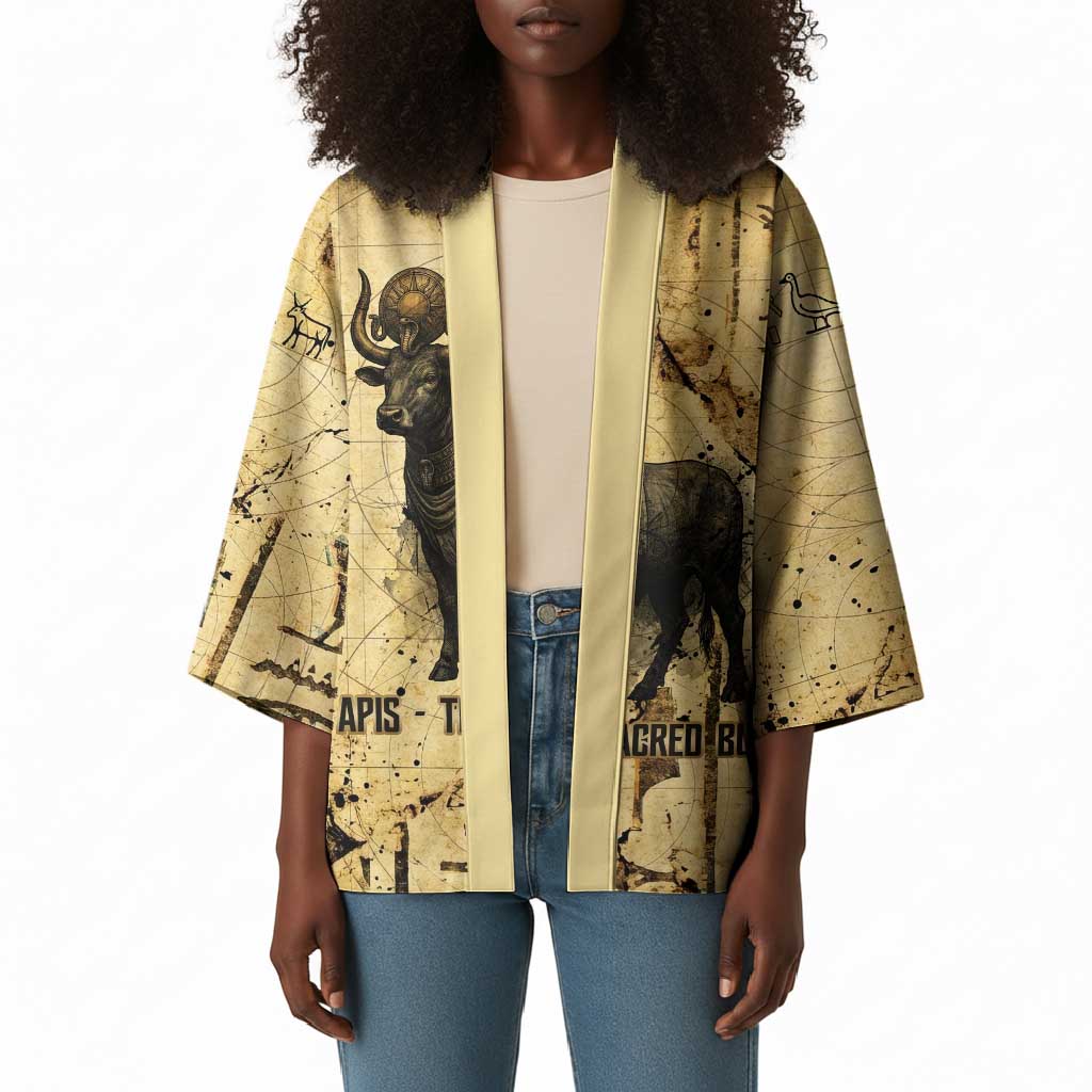 Apis Kimono Ancient Egyptian Papyrus Map, Egyptian Crown Bull Illustration - African Pride