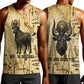 Apis Men Tank Top Ancient Egyptian Papyrus Map, Egyptian Crown Bull Illustration - African Pride