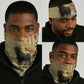 Apis Neck Gaiter Ancient Egyptian Papyrus Map, Egyptian Crown Bull Illustration - African Pride