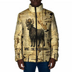 Apis Padded Jacket Ancient Egyptian Papyrus Map, Egyptian Crown Bull Illustration - African Pride