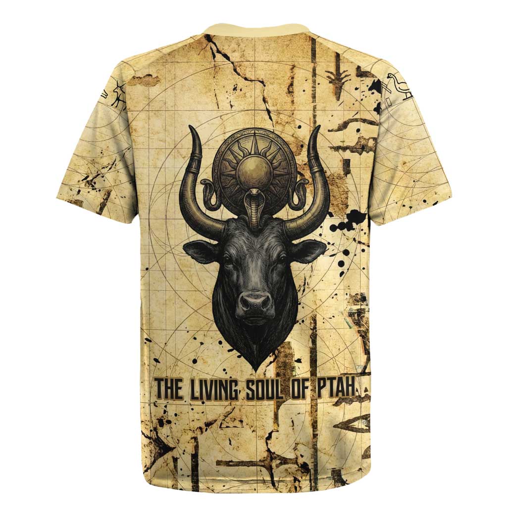 Apis Rugby Jersey Ancient Egyptian Papyrus Map, Egyptian Crown Bull Illustration - African Pride