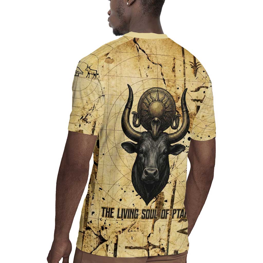 Apis Rugby Jersey Ancient Egyptian Papyrus Map, Egyptian Crown Bull Illustration - African Pride