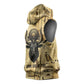 Apis Sleeveless Hoodie Ancient Egyptian Papyrus Map, Egyptian Crown Bull Illustration - African Pride