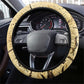 Apis Steering Wheel Cover Ancient Egyptian Papyrus Map, Egyptian Crown Bull Illustration - African Pride
