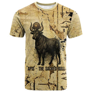 Apis T shirt Ancient Egyptian Papyrus Map, Egyptian Crown Bull Illustration - African Pride