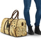 Apis Travel Bag Ancient Egyptian Papyrus Map, Egyptian Crown Bull Illustration - African Pride