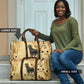 Apis Travel Bag Ancient Egyptian Papyrus Map, Egyptian Crown Bull Illustration - African Pride
