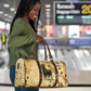 Apis Travel Bag Ancient Egyptian Papyrus Map, Egyptian Crown Bull Illustration - African Pride