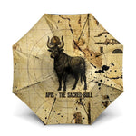Apis Umbrella Ancient Egyptian Papyrus Map, Egyptian Crown Bull Illustration - African Pride