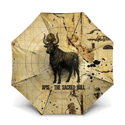 Apis Umbrella Ancient Egyptian Papyrus Map, Egyptian Crown Bull Illustration - African Pride