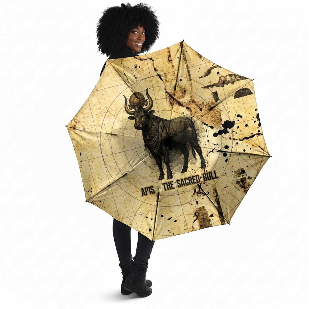 Apis Umbrella Ancient Egyptian Papyrus Map, Egyptian Crown Bull Illustration - African Pride