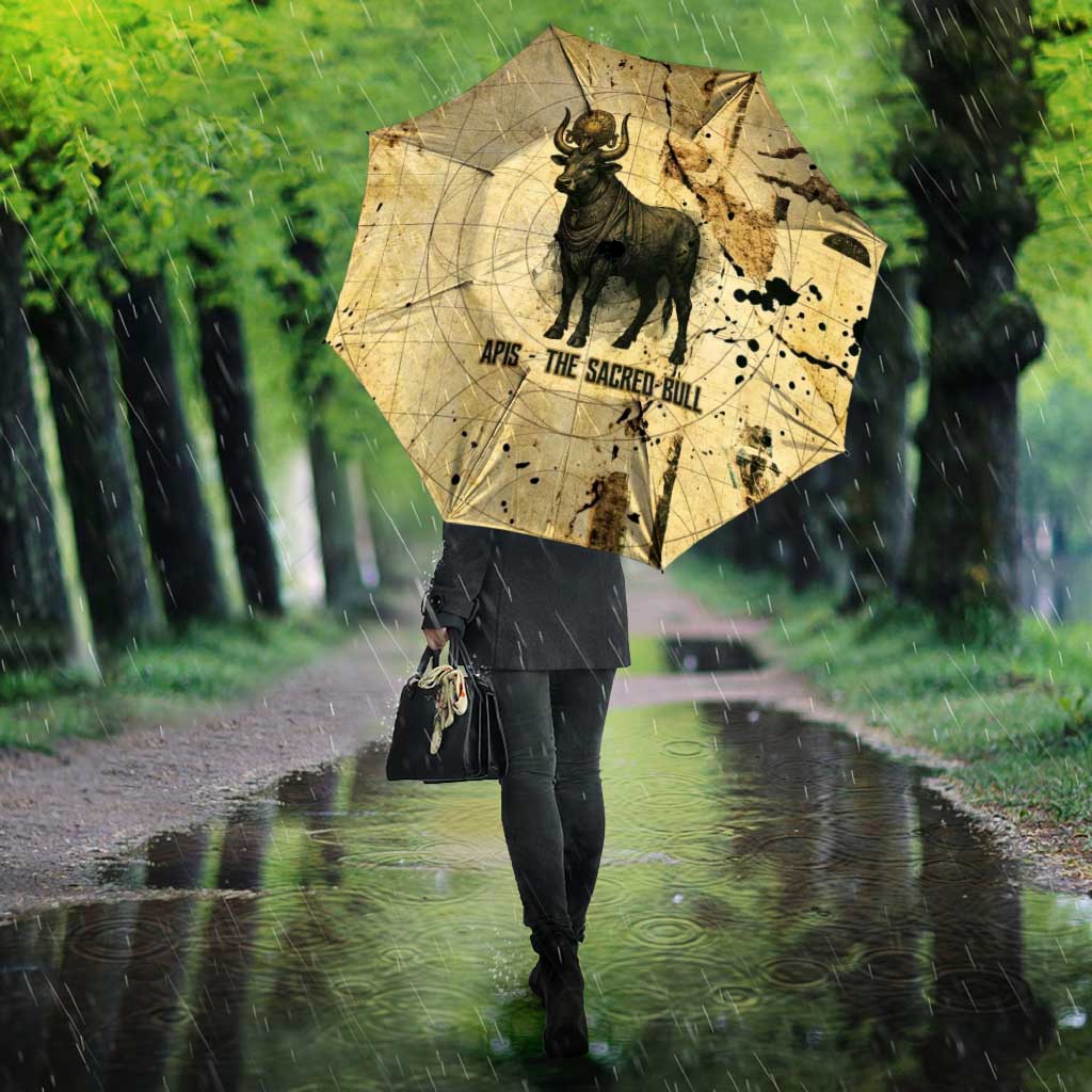 Apis Umbrella Ancient Egyptian Papyrus Map, Egyptian Crown Bull Illustration - African Pride
