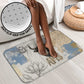 Apis Ancient Egyptian Bathroom Set with Beige-Gray Hieroglyphic, Ornate Bull Head, and Gold-Blue Typography - African Pride