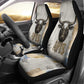 Apis Ancient Egyptian Car Seat Cover with Beige-Gray Hieroglyphic, Ornate Bull Head, and Gold-Blue Typography - African Pride