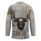 Apis Ancient Egyptian Hockey Jersey with Beige-Gray Hieroglyphic, Ornate Bull Head, and Gold-Blue Typography - African Pride