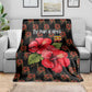 Uganda Blanket - Hibiscus Flower Pattern and The Pearl of Africa Text