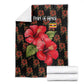 Uganda Blanket - Hibiscus Flower Pattern and The Pearl of Africa Text