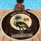 Uganda Beach Blanket - Grey Crowned Crane and Tribal Pattern Spirit of Uganda Theme