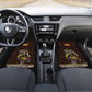 Uganda Car Mats - Grey Crowned Crane and Tribal Pattern Spirit of Uganda Theme