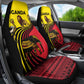 Uganda Car Seat Cover - African Wildlife Elephant Lion and Crane in Tribal Pattern Design