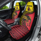 Uganda Car Seat Cover - African Wildlife Elephant Lion and Crane in Tribal Pattern Design