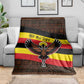 Uganda Blanket - Crested Crane and Rise and Shine Tribal Pattern Design