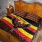 Uganda Quilt Bed Set - Crested Crane and Rise and Shine Tribal Pattern Design