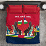 Central African Republic Bedding Set Red Blue Green Tribal Design - African Pride