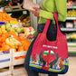 Central African Republic Grocery Bag Red Blue Green Tribal Design - African Pride